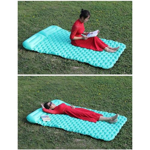  LXUXZ Air Camping Mats Inflatable Cushion Moistureproof Outdoor Hiking Picnic Tent Plaid Pad Home Rest Double Sleeping Bag Mattress (Color : E, Size : 195x120x6cm)