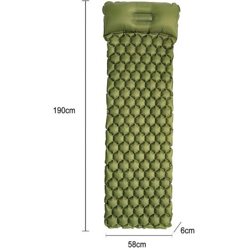  LXUXZ Air Camping Mats Inflatable Cushion Moistureproof Outdoor Hiking Picnic Tent Plaid Pad Home Rest Sleeping Bag Mattress (Color : A, Size : 190x58x6cm)