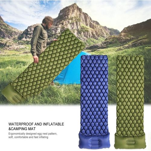  LXUXZ Air Camping Mats Inflatable Cushion Moistureproof Outdoor Hiking Picnic Tent Plaid Pad Home Rest Sleeping Bag Mattress (Color : A, Size : 190x58x6cm)