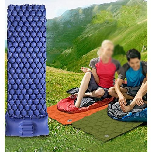  LXUXZ Air Camping Mats Inflatable Cushion Moistureproof Outdoor Hiking Picnic Tent Plaid Pad Home Rest Sleeping Bag Mattress (Color : A, Size : 190x58x6cm)