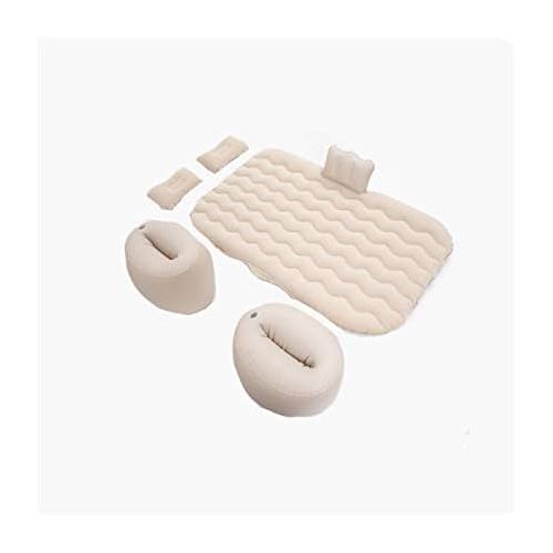  LXUXZ Car Inflatable Bed, Travel Back Seat Mattress Air Bed for Rest Camping (Color : Beige, Size : 136x80cm)