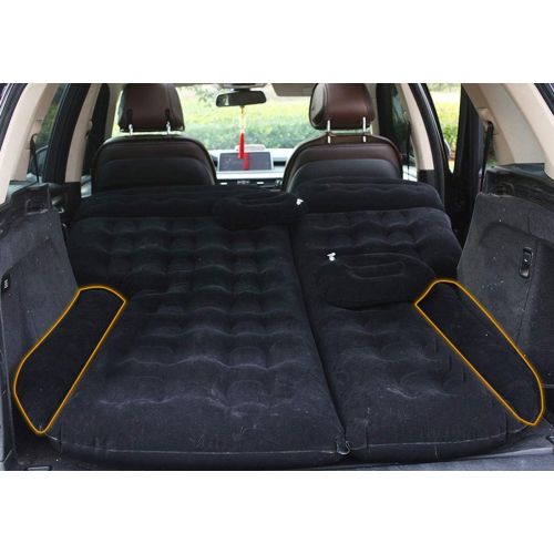  LXUXZ Car Inflatable Bed, Travel Back Seat Mattress Air Bed for Rest Camping (Color : Black, Size : 185x137cm)