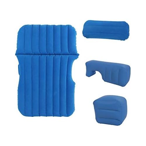  LXUXZ Car Inflatable Air Mattress Back Seat Portable Travel Camping Sleep Bed Cushion (Color : Blue, Size : 136x92cm)
