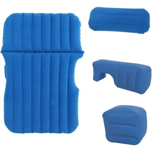  LXUXZ Car Inflatable Air Mattress Back Seat Portable Travel Camping Sleep Bed Cushion (Color : Blue, Size : 136x92cm)