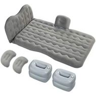 LXUXZ Car Air Bed,Portable Camping Travel Inflatable Car Inflatable Bed Back Seat Mattress with Pillow Repairing Set Storage Bag (Color : Gray, Size : 123x82cm)
