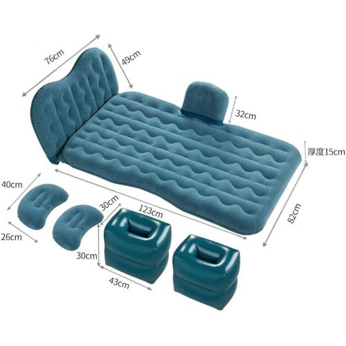  LXUXZ Car Air Bed,Portable Camping Travel Inflatable Car Inflatable Bed Back Seat Mattress with Pillow Repairing Set Storage Bag (Color : Gray, Size : 123x82cm)