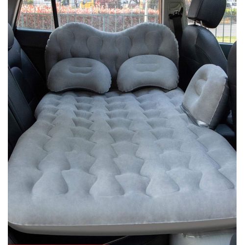  LXUXZ Car Air Bed,Portable Camping Travel Inflatable Car Inflatable Bed Back Seat Mattress with Pillow Repairing Set Storage Bag (Color : Gray, Size : 123x82cm)