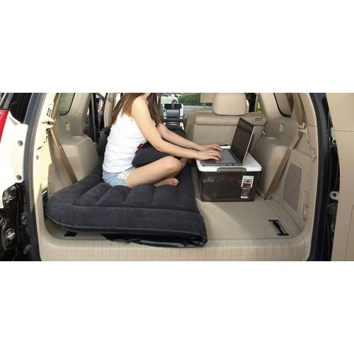  LXUXZ Inflatable Car Travel Air Mattress Back Seat Vacation Camping Sleep Mattress with 2 Air Pillows (Color : Beige, Size : 180x130cm)