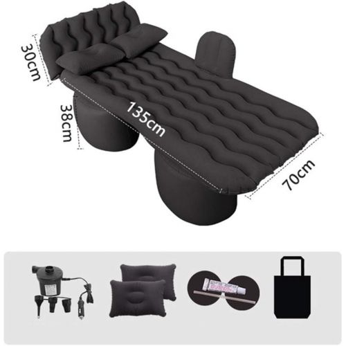  LXUXZ Car Air Bed Travel Inflatable Back Seat Cushion Air Mattress Camping Air Bed Inflatable Air Mattress with Pillow, Travel Bag,Portable (Color : Gray, Size : 135x70cm)