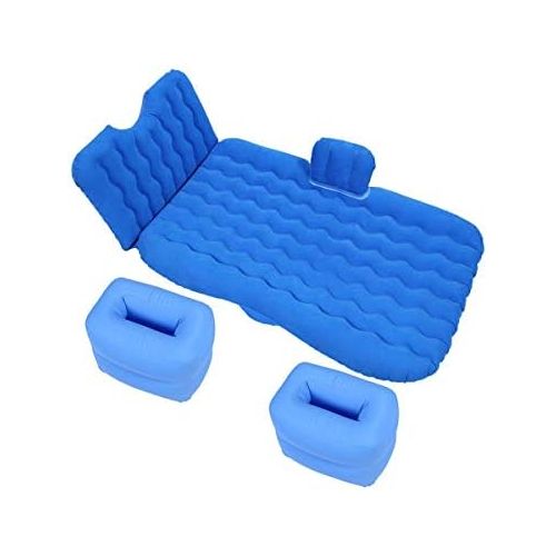  LXUXZ Air Mattress, Thickened Car Bed Inflatable Home Air Mattress Portable Camping Outdoor Mattress, Fast Inflation (Color : Blue, Size : 135x80cm)