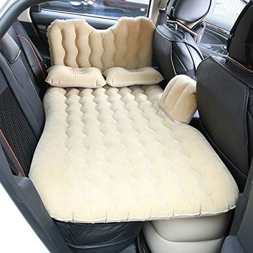  LXUXZ Inflatable Car Travel Air Mattress Back Seat Kit Vacation Camping Sleep Mattress with 2 Air Pillows (Color : Gray, Size : 135x80cm)