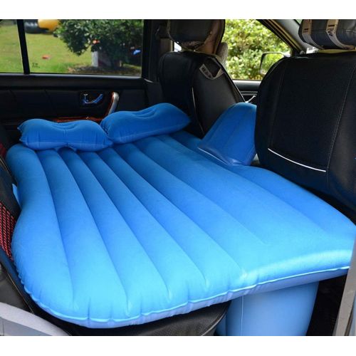  LXUXZ Car Inflatable Bed Mattress Indoor Outdoor Camping Travel Car Back Seat Air Couch Inflatable Pillows (Color : Silver, Size : 135x88cm)