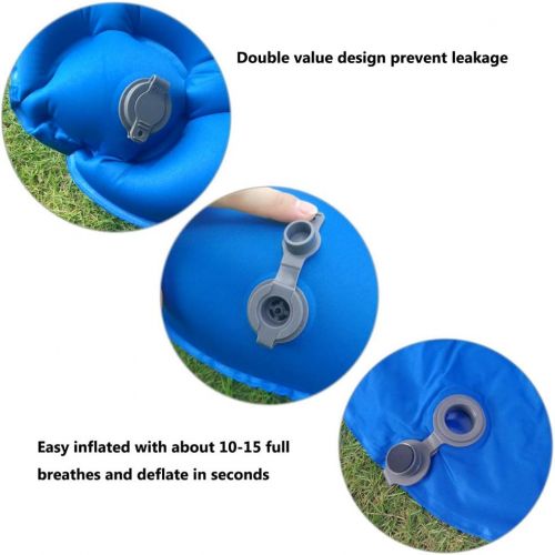  LXUXZ Camping Mat Inflatable Sleeping Pad Moistureproof Air Mattress Cushion Sofa Bed Outdoor Beach Mattress with Pillow (Color : B, Size : 190x59cm)