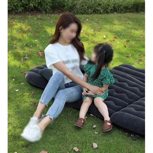  LXUXZ Air Mattress, Thickened Car Bed Inflatable Home Air Mattress Portable Camping Outdoor Mattress, Fast Inflation (Color : Gray, Size : 170x75cm)