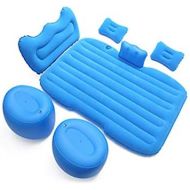 LXUXZ Car Air Bed,Portable Camping Travel Inflatable Bed Car Back Mattress Airbed Seat Cushion Inflatable Air Bed with Pillow (Color : Blue, Size : 130x90cm)