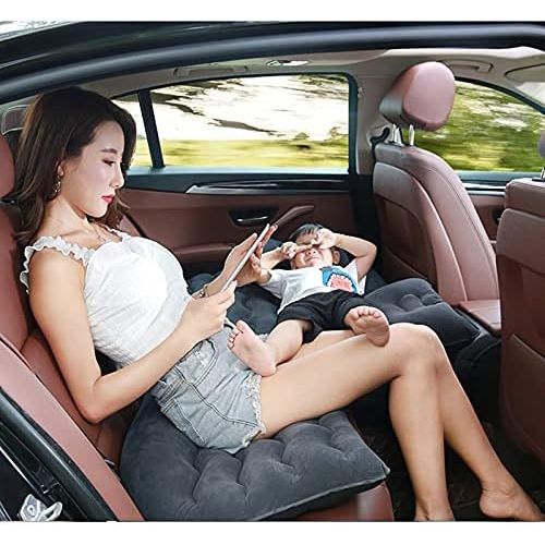  LXUXZ Car Travel Bed Can Lie Down and Sit for Children Multi Function Inflatable Car Bed for Back Seat Car Accessories Camping Bed (Color : Grey, Size : 135x75cm)