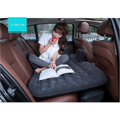  LXUXZ Vehicle Mounted Mattress PVC Flocking Car SUV Interior Travel Inflatable Bed (Color : B, Size : 135x85cm)