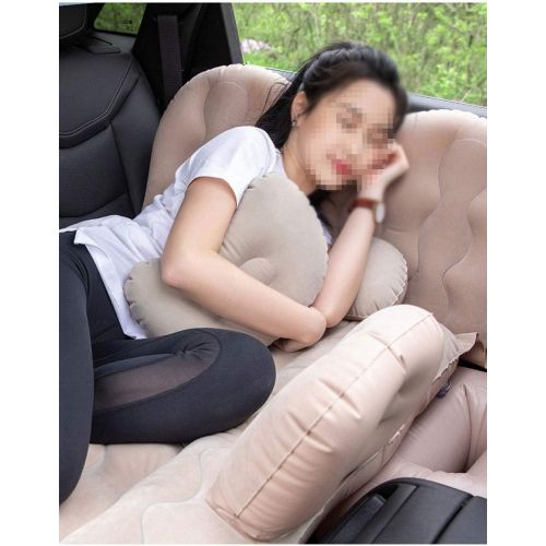  LXUXZ Car Air Mattress, Inflatable Camping Mattress,Portable Air Bed Outdoor Camping Rear Seat Air Cushion (Color : Gray, Size : 135x88cm)