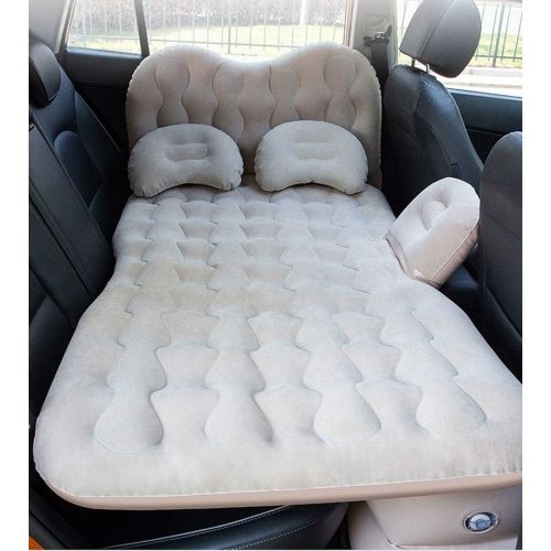  LXUXZ Car Air Mattress, Inflatable Camping Mattress,Portable Air Bed Outdoor Camping Rear Seat Air Cushion (Color : Gray, Size : 135x88cm)