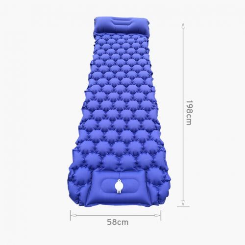  LXUXZ Outdoor Sleeping Pad Camping Inflatable Mattress with Pillow Moistureproof Mat Folding Bed Trekking Ultralight Air Cushion (Color : C, Size : 198x58cm)