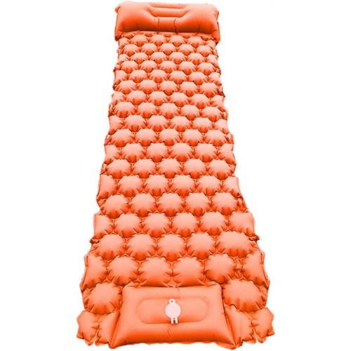  LXUXZ Outdoor Sleeping Pad Camping Inflatable Mattress with Pillow Moistureproof Mat Folding Bed Trekking Ultralight Air Cushion (Color : C, Size : 198x58cm)