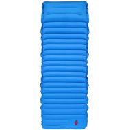 LXUXZ Camping Inflatable Mattress TPU Nylon Air Mattress Automatic Portable Foldable Picnic Blanket Cushion Outdoor Sleeping Bed Mat (Color : Blue, Size : 190x70x10cm)
