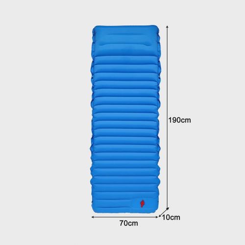  LXUXZ Camping Inflatable Mattress TPU Nylon Air Mattress Automatic Portable Foldable Picnic Blanket Cushion Outdoor Sleeping Bed Mat (Color : Blue, Size : 190x70x10cm)