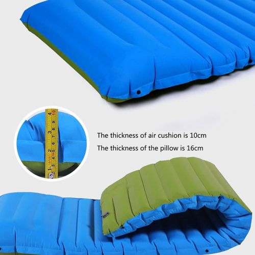  LXUXZ Camping Inflatable Mattress TPU Nylon Air Mattress Automatic Portable Foldable Picnic Blanket Cushion Outdoor Sleeping Bed Mat (Color : Blue, Size : 190x70x10cm)