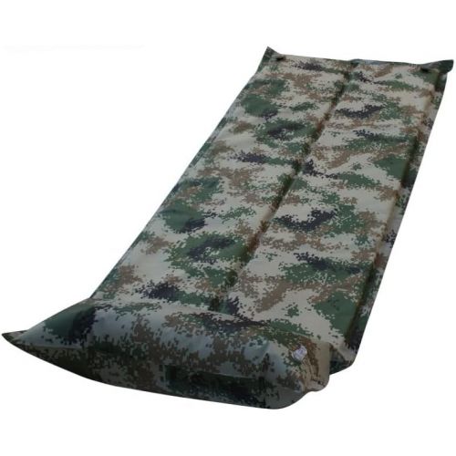  LXUXZ Automatic Inflatable Mattress Single Person Outdoor Camping Fishing Beach Mat with Pillow (Color : Camouflage, Size : 180x65x3cm)