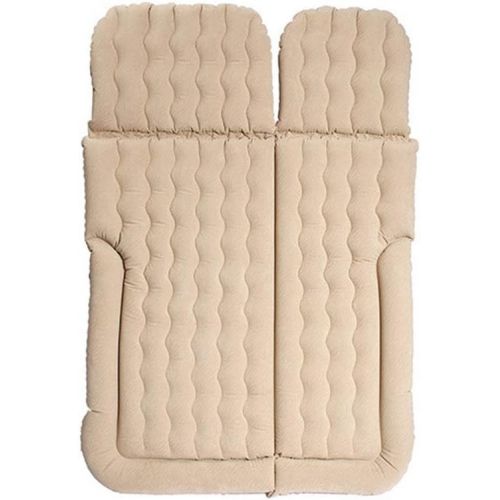  LXUXZ Air Mattress，Camping Beds, Inflatable Car Travel Bed Back Seat with Two Pillow Portable Sleeping Pad for Home, Outdoor and Travel (Color : Beige, Size : 174x126cm)