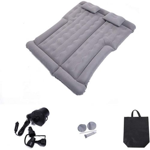  LXUXZ Car Inflatable Bed, Back Seat Mattress Air Bed Portable Car Air Bed Car Camping Floor Travel Mattress with Pillows Repairing Set Storage Bag (Color : Gray, Size : 160x130cm)