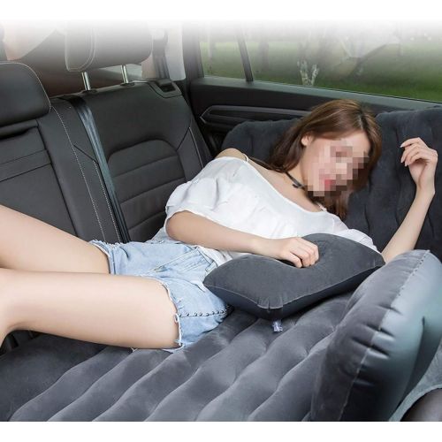  LXUXZ Car Inflatable Air Mattress Back Seat Portable Travel Camping Sleep Bed Cushion (Color : Beige, Size : 135x80cm)