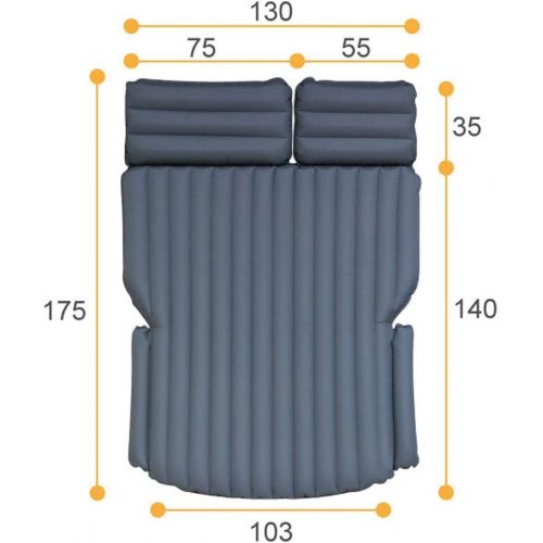  LXUXZ Auto Air Back Seat Mattress Portable Auto Travel Inflatable Bed Camping Mattress Car Pillow, Perfect for Tourism Outdoor Camping (Color : Gray, Size : 175x130cm)