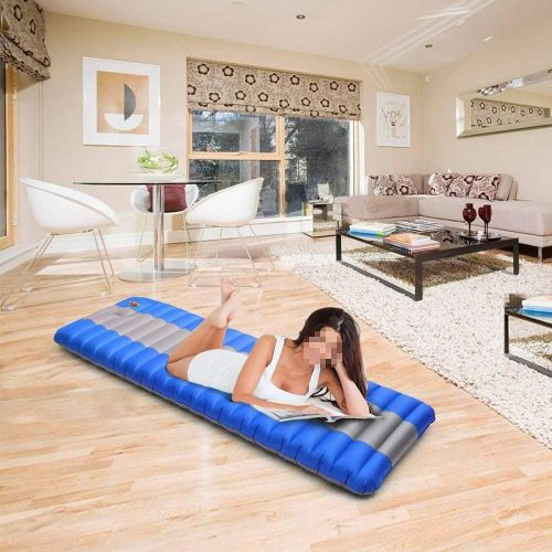  LXUXZ Self Inflatable Camping Mattress Sleeping Pad Thick Air Mattress for Tent Outdoor Hiking Travel Beach Swimming Pool Floating Row (Color : C, Size : 185x60cm)