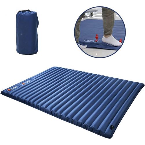  LXUXZ Inflatable Mattress Camping Air Sleeping Pad Built in Foot Pump Portable Moistureproof Sofa Waterproof Tent Cushion Outdoor (Color : A, Size : 200x135x10cm)