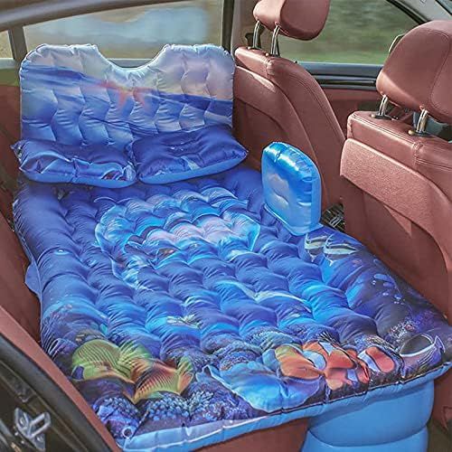  LXUXZ Car Inflatable Bed Oxford PVC Air Inflatable Bed Sleeping Mattress Soft Breathable Cushion for Car Back Seats Outdoor Camping