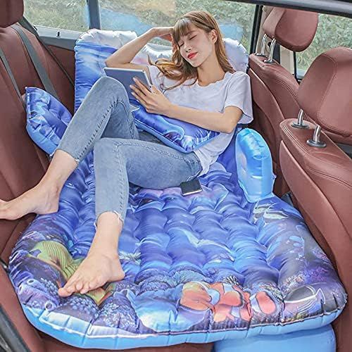  LXUXZ Car Inflatable Bed Oxford PVC Air Inflatable Bed Sleeping Mattress Soft Breathable Cushion for Car Back Seats Outdoor Camping