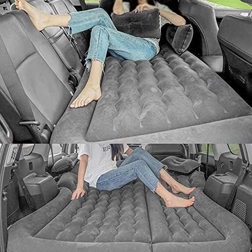  LXUXZ Car Air Mattress Vehicle Inflatable Thickened Travel Bed Sleeping Pad Camping Accessory Supplies (Color : Grey, Size : 174x126cm)