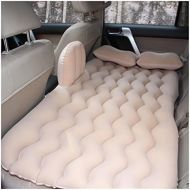 LXUXZ Soft Durable Travel Bed Car Back Seat Cover Car Air Mattress Outdoor Camping Inflatable Mattress Air Bed Car Interior (Color : Beige, Size : 135x80cm)