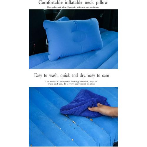  LXUXZ Inflatable Car Mattress Outdoor Camping Inflatable Bed PVC Flocking Multifunctional Car Inflatable Bed Car Accessories (Color : C, Size : 135X82cm)