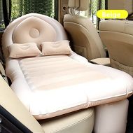 LXUXZ Inflatable Car Bed Back Seat Car Mattress Air Inflatable Travel Mattress Bed Car Accessories Outdoor Camping Mat Cushion (Color : Beige, Size : 135x80cm)