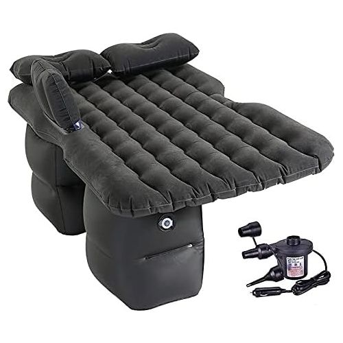  LXUXZ Car Inflatable Travel Mattress Rear Seat Sofa Cushion Outdoor Multifunctional Car Inflatable Mattress Camping Mat (Color : A, Size : 135X80cm)