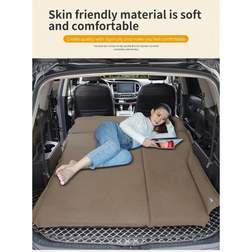  LXUXZ Multi Functional Car Mattress SUV Air Inflatable Travel Mattress Bed for Back Seat Sofa Pillow Outdoor Camping Mat (Color : D, Size : 190x130x5cm)