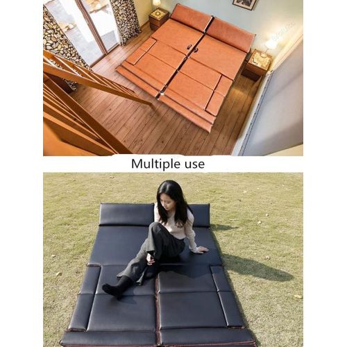  LXUXZ SUV Trunk Rear Row Travel Bed Car Non-Inflatable Car Bed Split Type Multi-Function Folding Sleeping Pad (Color : B, Size : 183x130cm)