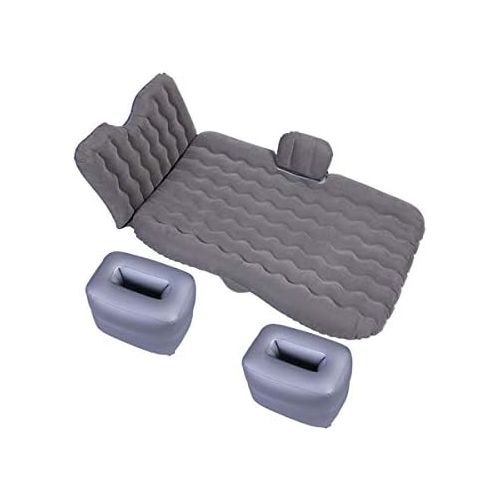  LXUXZ Inflatable Mattress，Inflatable Travel Mattress Soft Sleeping Rest Cushion Car Air Bed Comfortable Travel Inflatable Back Seat Air Mattress (Color : Gray, Size : 135x90cm)