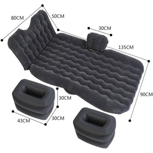  LXUXZ Inflatable Mattress，Inflatable Travel Mattress Soft Sleeping Rest Cushion Car Air Bed Comfortable Travel Inflatable Back Seat Air Mattress (Color : Gray, Size : 135x90cm)
