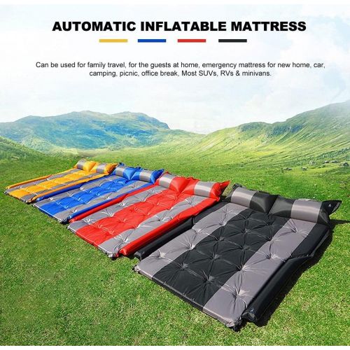  LXUXZ Car Air Inflatable Travel Mattress Bed Car Accessories Inflatable Bed Travel Goods for Outdoor Camping Mat Cushion (Color : Red, Size : 180x132cm)