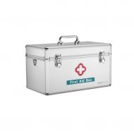 LXYFMS First aid kit LXYFMS Family First Aid Box Aluminum Alloy Medicine Box Multi-Layer Household Medical Treatment Medicine Box 24.5x15x16cm (Size : M)