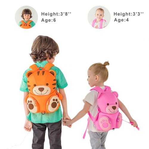  LYCSIX66 Kids Toddler Backpack with Safety Harness Leash Anti-Lost Preschool Bag for Boy Girl Ages 2-5 (Tiger)