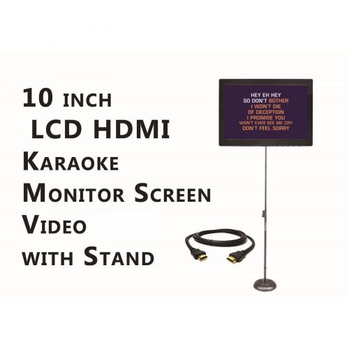  LYM 10 inch LCD HDMI Karaoke Monitor Screen Video with Stand